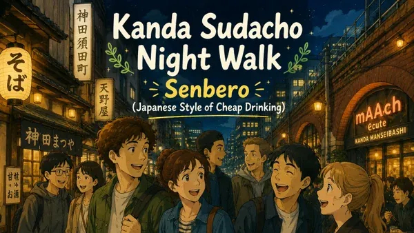 Kanda Sudacho Night Walk and Senbero Experience