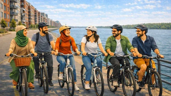 Cycling and Coffee Gathering for the Montreal Arab Community