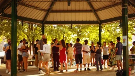 Salsa and Bachata Dancing in the Park