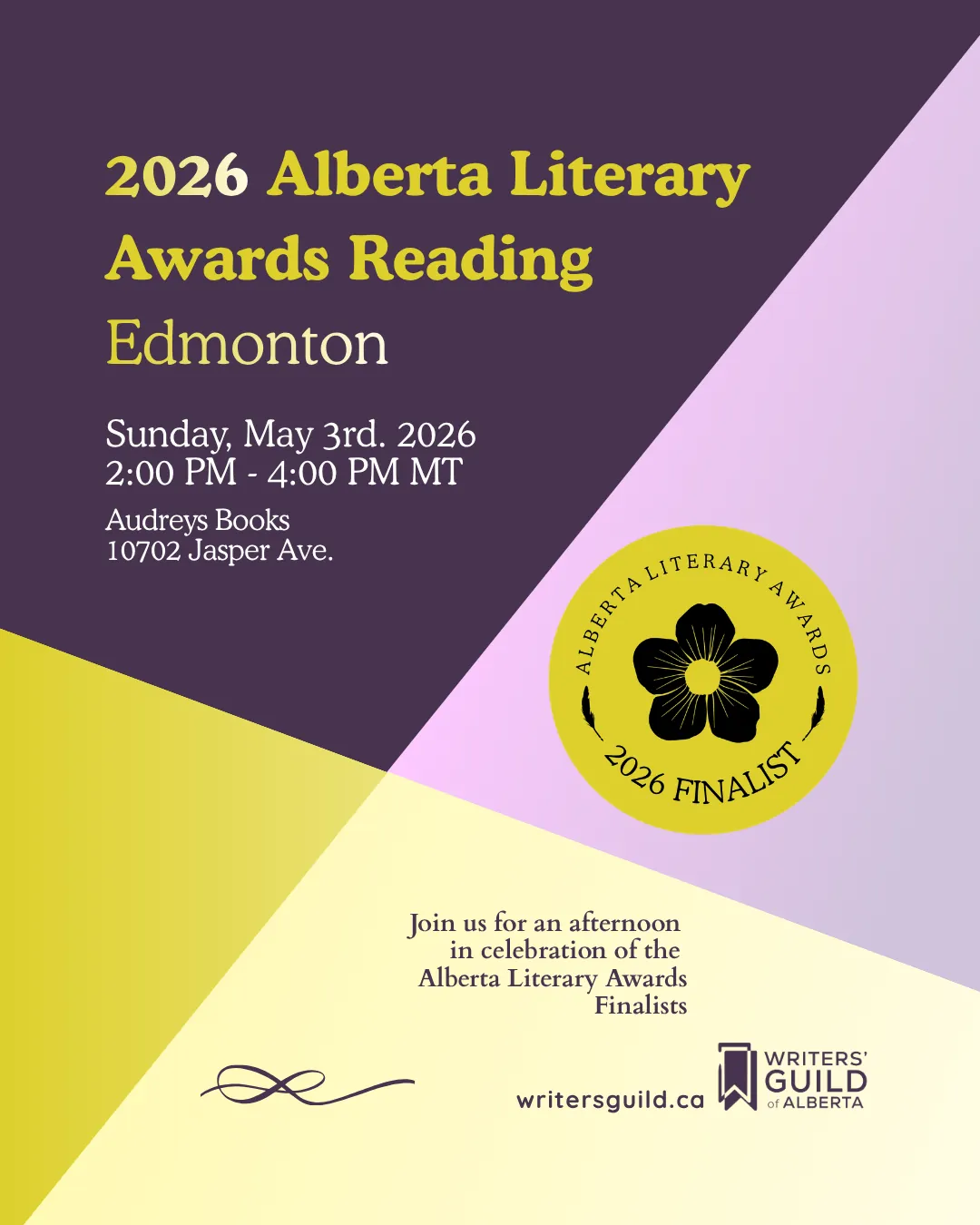 Alberta Literary Awards Finalists Public Readings