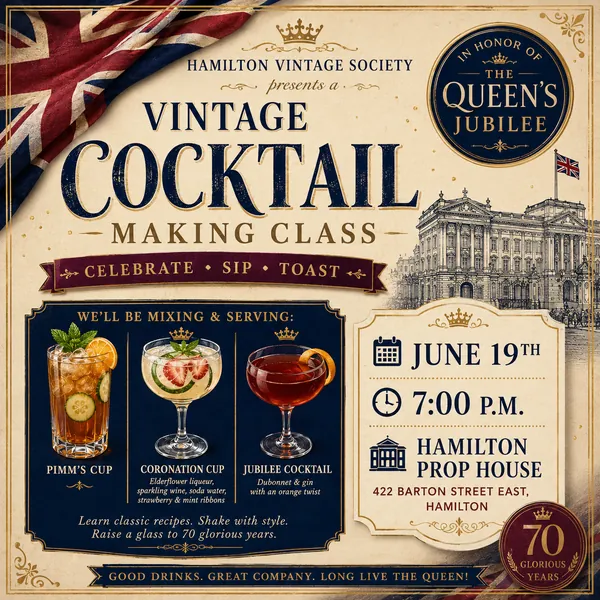 Vintage Cocktail Making Class: Queen's Jubilee