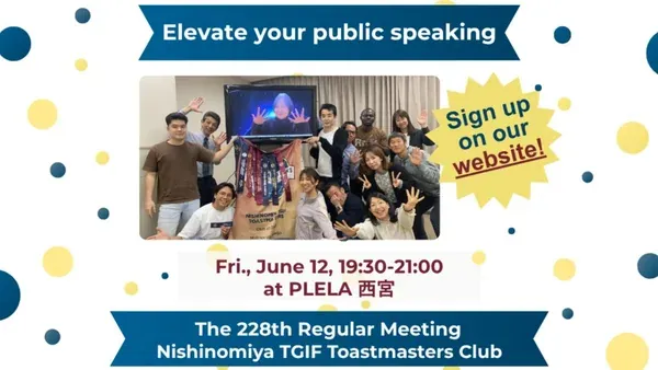 Nishinomiya TGIF Toastmasters Club Meeting