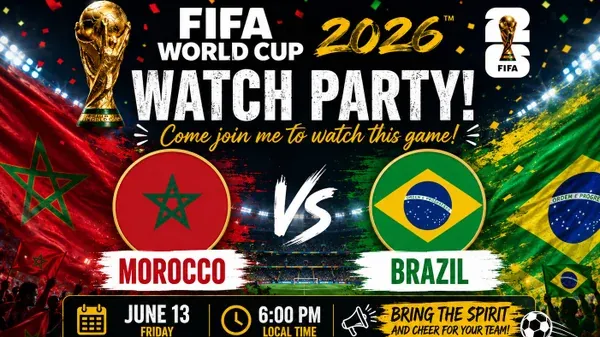 FIFA World Cup 2026 Watch Party: Morocco vs Brazil